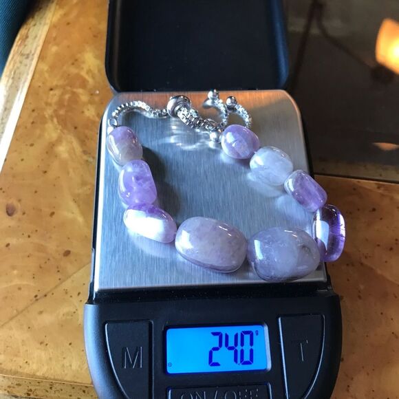 African Amethyst Sterling Silver Bracelet - Picture 6 of 6